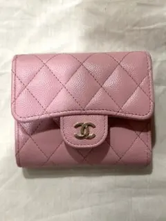 シャネル マトラッセ フラップウォレット 三つ折り財布 箱付き