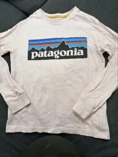 パタゴニアキッズ♪長袖ロンTシャツ♪120cm5-6才♪薄ピンクさくら色