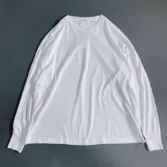ブラミンク 25SS クルーネックロングスリーブ ロゴパッチ ホワイト 38 