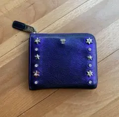 【美品】ANNA SUI 財布　L字　ラウンドファスナー　コンパクト財布　スター