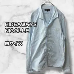 N0325　ハイダウェイニコル　長袖シャツ　コットン　ジャガード　ブリーチブルー