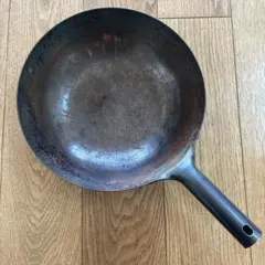 山田工業所　鉄打出片手中華鍋　（1.6mm）　30cm　空焚き済み・平底のサムネイル