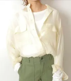 6/19まで Spick and Span スタンドカラーシアーオーバーシャツのサムネイル