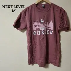NEXT LEVEL ピンク Tシャツ 【M】ワインレッド ヴィンテージ ロゴ
