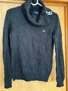 BURBERRY ブラック タートルネック セーター 38