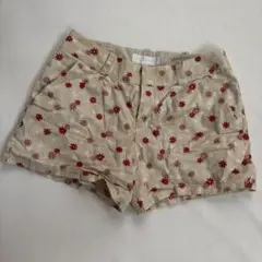 JILLSTUART 花柄刺繍 ショートパンツ ベージュ