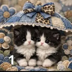 猫ちゃん＆ワンちゃん柄♥フラットポーチ1100円♥オーダー受け付け