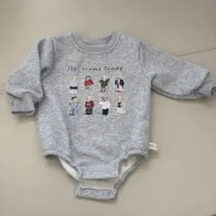 Welcome teddy ロンパース グレー