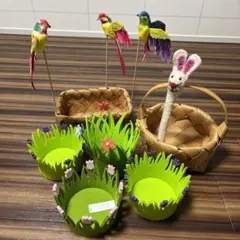 today's specialイースター装飾セット 鳥 ウサギ バスケットのサムネイル