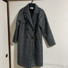 AZUL BY MOUSSY チェック柄 ダブルロングコート