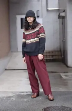 RICCARDO METHA 1タック　トラウザー　ポリエステル