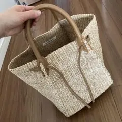 アウターサンセット かごバッグ OUTERSUNSET 【アウターサンセット】 abaca basket bag BROWN