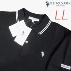 新品 U.S POLO ASSN. 半袖ポロシャツ ワンポイント ブラック LL