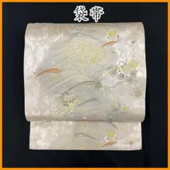 604my54◇紋匠 蔦江充文 唐織 桜 若松 傘 金糸 銀糸 袋帯◇美品 - メルカリ