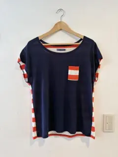 BANANA REPUBLIC 半袖カットソー ボーダー ポケット付のサムネイル