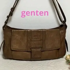 最終価格！ゲンテン genten ショルダーバッグ 斜め掛け 本革 ブラウン