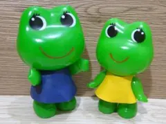 レトロ 美品 コルゲンコーワ ケロちゃん コロちゃん ソフビ フィギュア カエル
