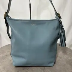 COACH　クロスボディー　レザーバック　トートバック　ブルー系