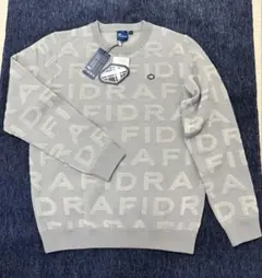 ★新品、未使用★ FIDRA ジャガードロゴニット XLサイズ グレー