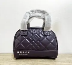 ONOFF ラウンドバッグ キルティング パープル ゴルフのサムネイル