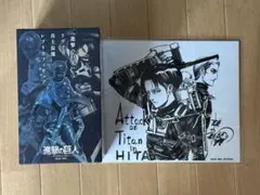 進撃の日田　リヴァイ兵士長像　レプリカ　色紙　セット