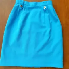 昭和レトロ　水色　タイトスカート　ヴィンテージ