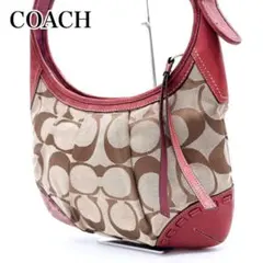 COACH コーチ シグネチャー ホーボー ワンショルダーバッグ　ボルドー