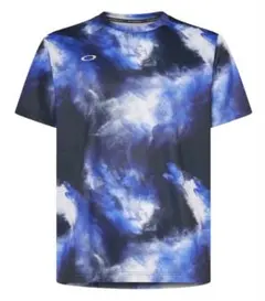 OAKLEY テニスウェア Tシャツ スラントグラフィックTシャツ ブルー 総柄のサムネイル