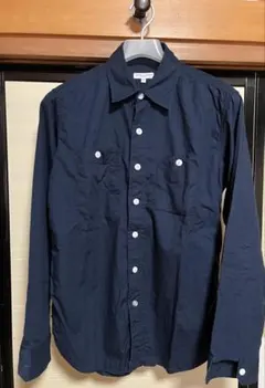 エンジニアードガーメンツ 長袖シャツ ネイビー 山形ポケット