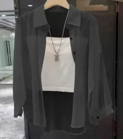 【SHEIN】シアーシャツのサムネイル