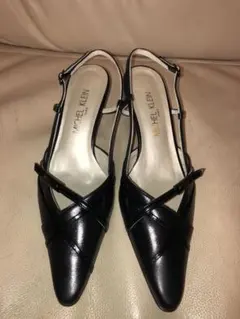 値下げしました‼︎ 【MICHEL KLEIN】黒 パンプス サンダルのサムネイル