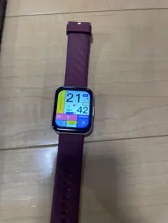 スマートウォッチ 本体 ボルドーカラー