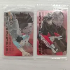 ハイキュー!!　黒尾鉄郎・狐爪研磨　キラピカード　セット