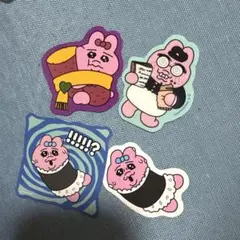 おぱんちゅうさぎ ステッカー ふせん スシロー ガリ勉 セット