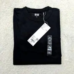 新品　UNIQLO U　エアリズムコットンクルーネックTシャツ　半袖　黒　110
