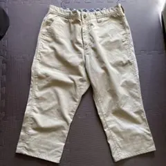 GUベージュ チノパン チェック裏地