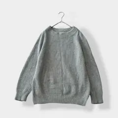 GLOBAL WORK グローバルワーク サイドスリット ニット グレー M