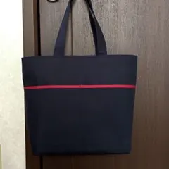 719) ハンドメイド トート ポッケいっぱいバッグ Lサイズ⭐︎ 黒×カウボーイ