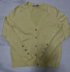 zara ニットカーディガン　イエロー