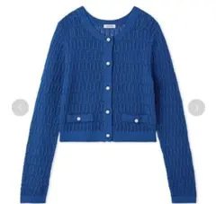 FRAY I.D クロシェクルーネックカーディガン