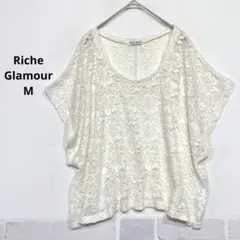 Riche Glamour 総レース チュニック アイボリー M 透け感K498のサムネイル