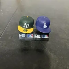MLBミニキャップセット オークランド・アスレチックス・ロサンゼルス・ドジャース