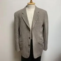 ベージュ ウール混紡 テーラードジャケット L サイズ
