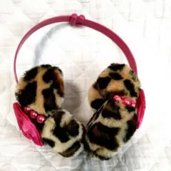 ミニー　ヒョウ柄　イヤーマフ ディズニー ミニー イヤーマフ 耳あて ヒョウ柄 ピンク