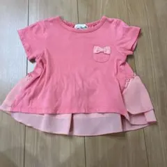 Love Peace Money 半袖トップス ピンク リボンのサムネイル