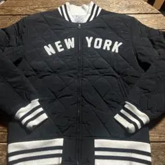 ChampionNEWYORKチャンピオンキルティングジャケットブラックLサイズ