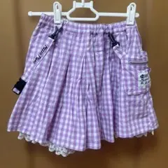 メゾピアノ　ギンガムチェックキュロット 140cm