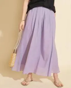 BEAUTY&YOUTH コットンボイルタックフレアマキシスカート フリーのサムネイル