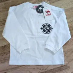 minimal ホワイト長袖Tシャツ 90cm