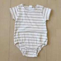 バースデイ ボーダーロンパース 80サイズ
